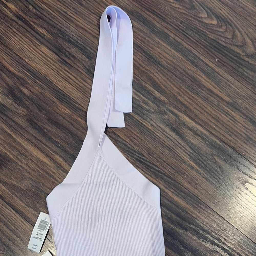 NWT- Elegant Lavender One-Shoulder Dress by Wilfred (Aritzia) size 2/XS - Picture 5 of 8
